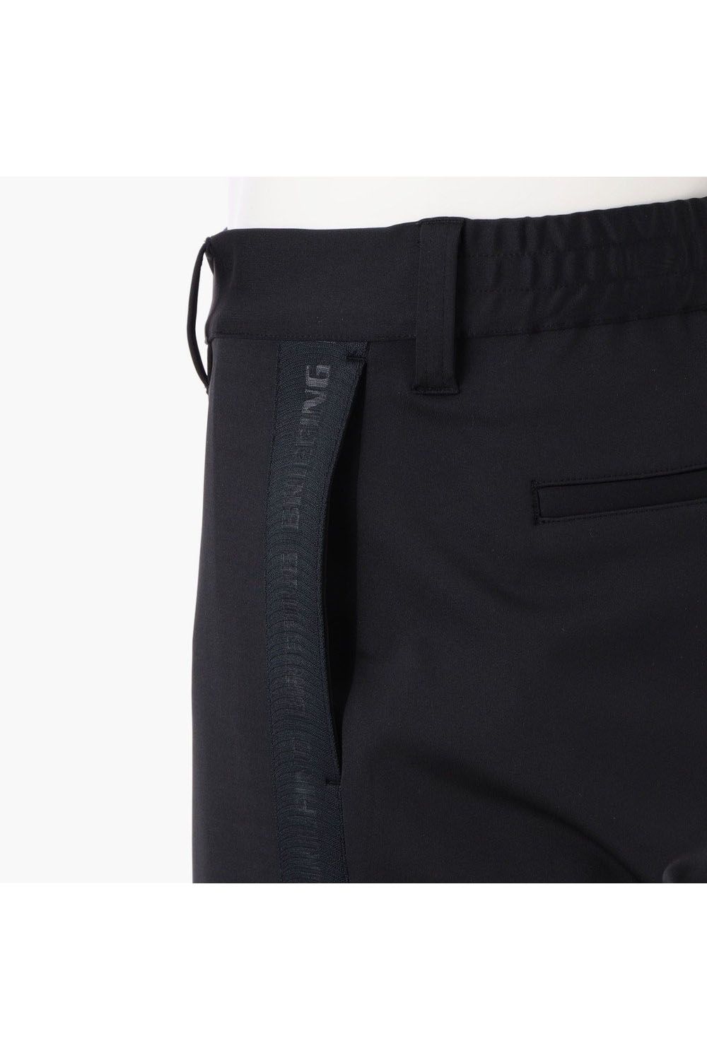 【25SS】 MENS LOGO LINE SHORT PANTS / ロゴラインテープ ショート パンツ (ブラック)