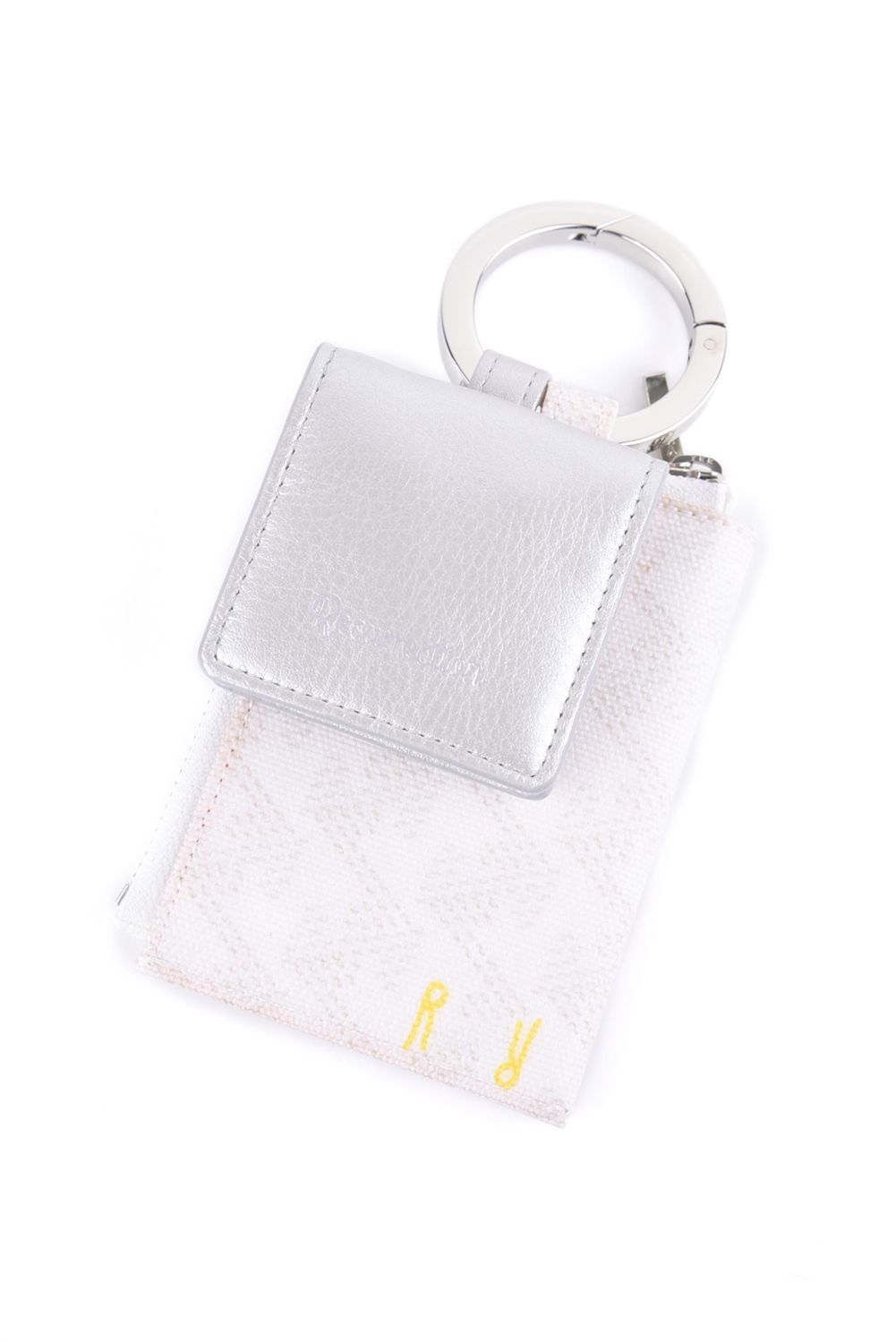 【プレゼント好適品】 Canary No.2 (カナリー) / ブランドオリジナルテキストスタイル マルチケース (モノホワイト/シルバー)*