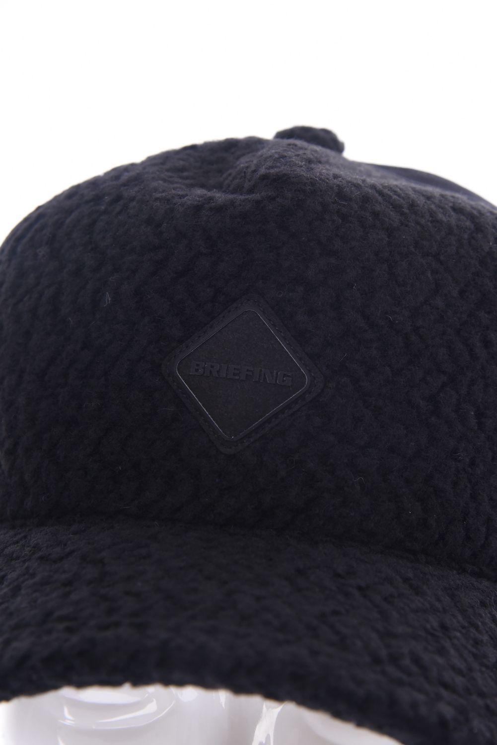 MEN’S WOOL BOA CAP / ウール混 ダイヤモンドロゴ ボアキャップ (ブラック)