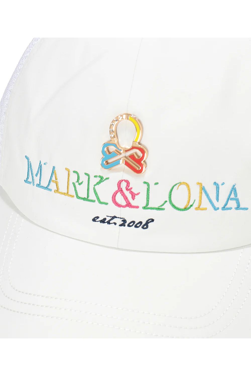 【26SS】 CHOROMA ICON SUN SHIELD CAP / マルチカラー刺繍 サンシールド付き メッシュキャップ (ホワイト)