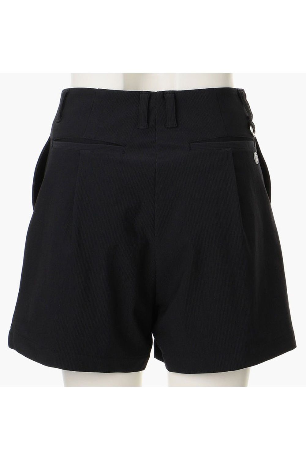 【25AW】【レディース】 WS CORDUROY SINGLE PLEATED SHORT PANTS / コーデュロイ タックプリーツ ショートパンツ (ブラック)