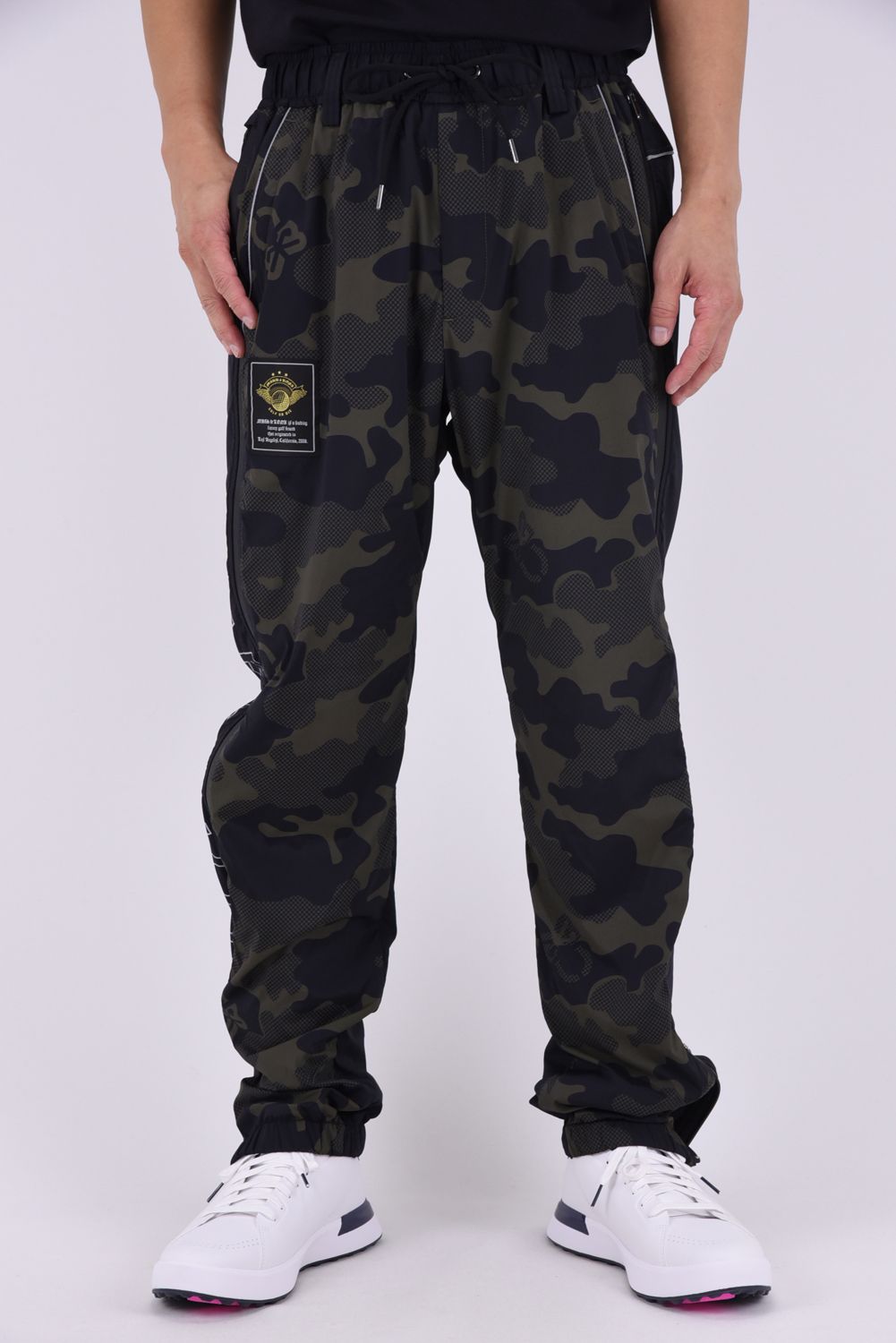 【26AW】 PLURI CAMO TECHNICAL PANTS / スカルカモフラージュ サイドファスナー ロングパンツ (ブラック)