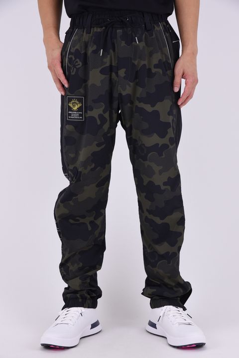 【26AW】 PLURI CAMO TECHNICAL PANTS / スカルカモフラージュ サイドファスナー ロングパンツ (ブラック)