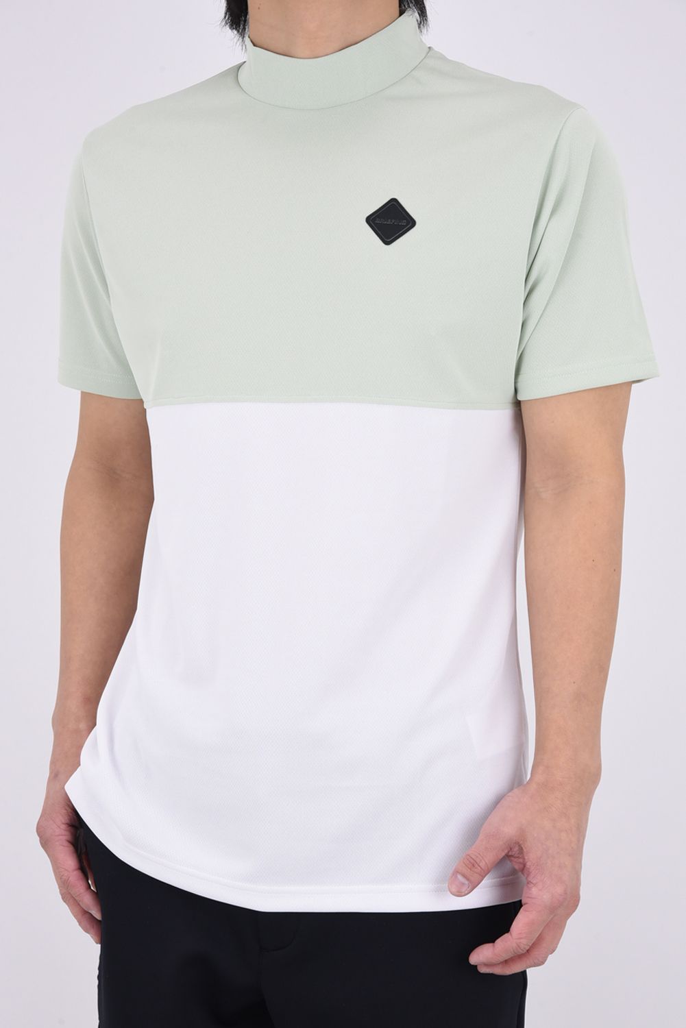 【26SS】 MEN'S BI-COLOR HIGHNECK / バイカラー ハイネックTシャツ (セージグリーン)