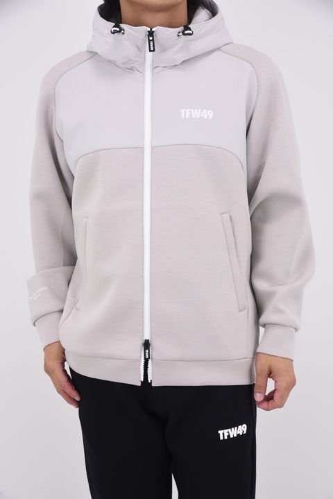 【25AW】 CARDBOARD MATERIAL FULL ZIP HOODIE / ダンボール素材 フルジップパーカー (グレージュ)