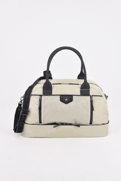 【2025AW 木村拓哉さん着用 VOL.5】 PREMIUM GAUGE BOSTON BAG / コーデュラナイロン レザーパイピング オリジナルカモジャカード ボストンバッグ (アイスグレー)