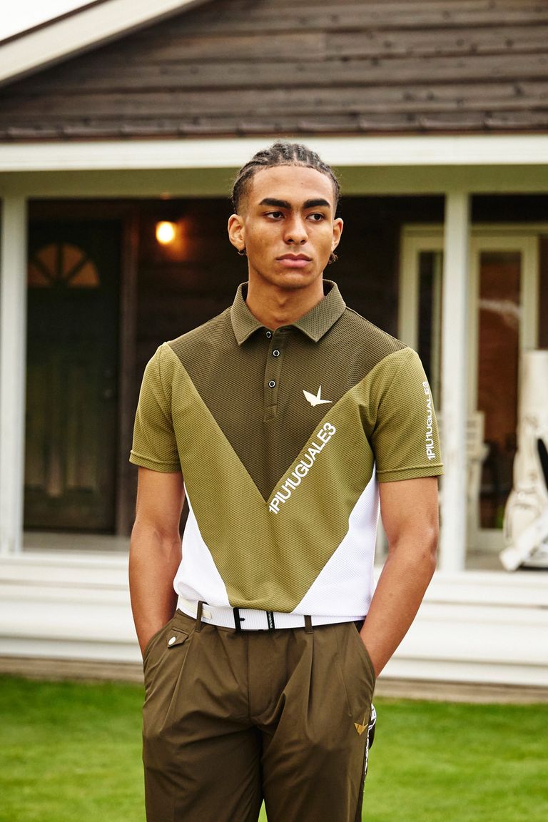 1PIU1UGUALE3 GOLF - VICTORY SWITCH S/S POLO / ダイヤグラデーション  