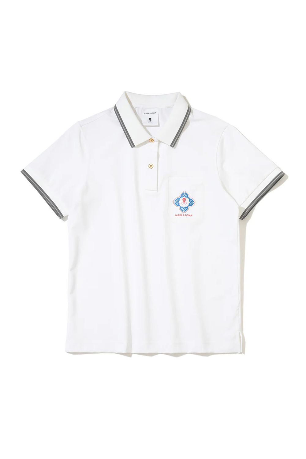 【26SS】【レディース】 STELA PATCH POCKET STRETCH PIQUÉ POLO / ストレッチカノコ パッチポケット ポロシャツ (ホワイト)