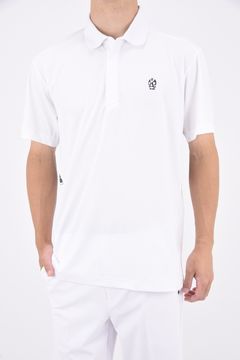 DOLLAR POLO SHIRTS / CORDURA ストレッチ パネルプリント ポロシャツ ホワイト
