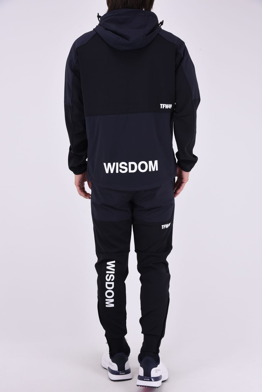 【26AW】 STRETCH HYBRID PANTS / ストレッチナイロン&ダンボールニット ロングパンツ (ブラック/ブラック)