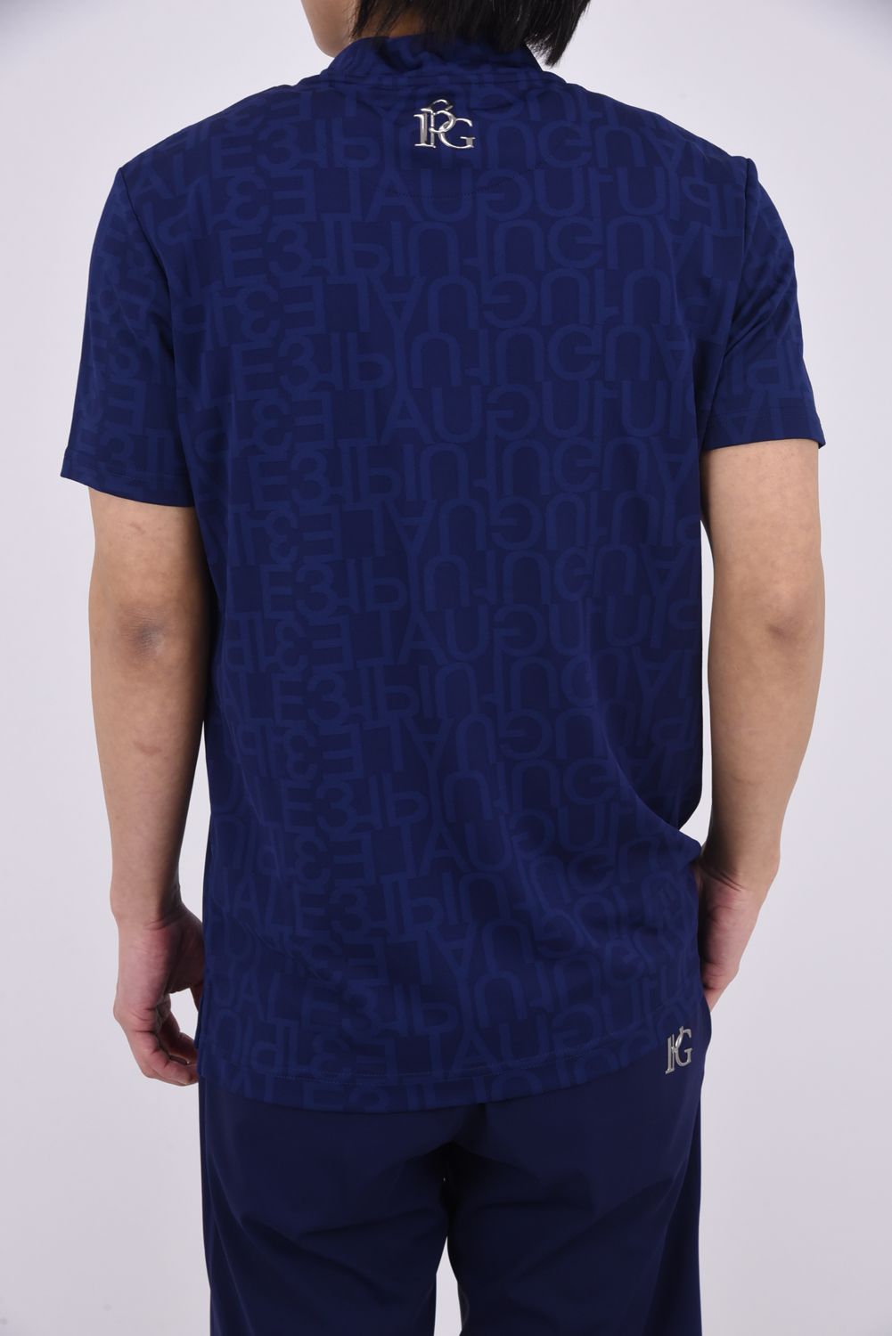 【26SS】 JACQUARD MOCK NECK  / ジャガード モックネック (ネイビー)