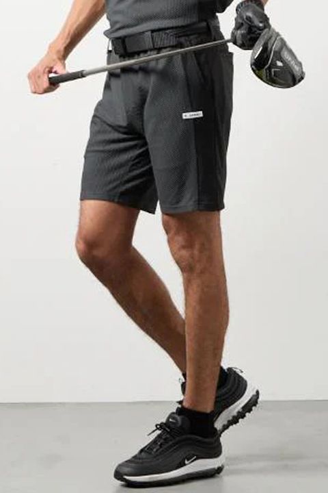 【26SS】 DRY WAFFLE SWITCH HALF PANTS / ドライワッフル サイド切り替え ショートパンツ (チャコールグレー)