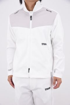 【25AW】 MULTI PURPOSE BLOUSON / ダンボール素材 異素材切り替え トラックジャケット (ホワイト/ライトグレー)