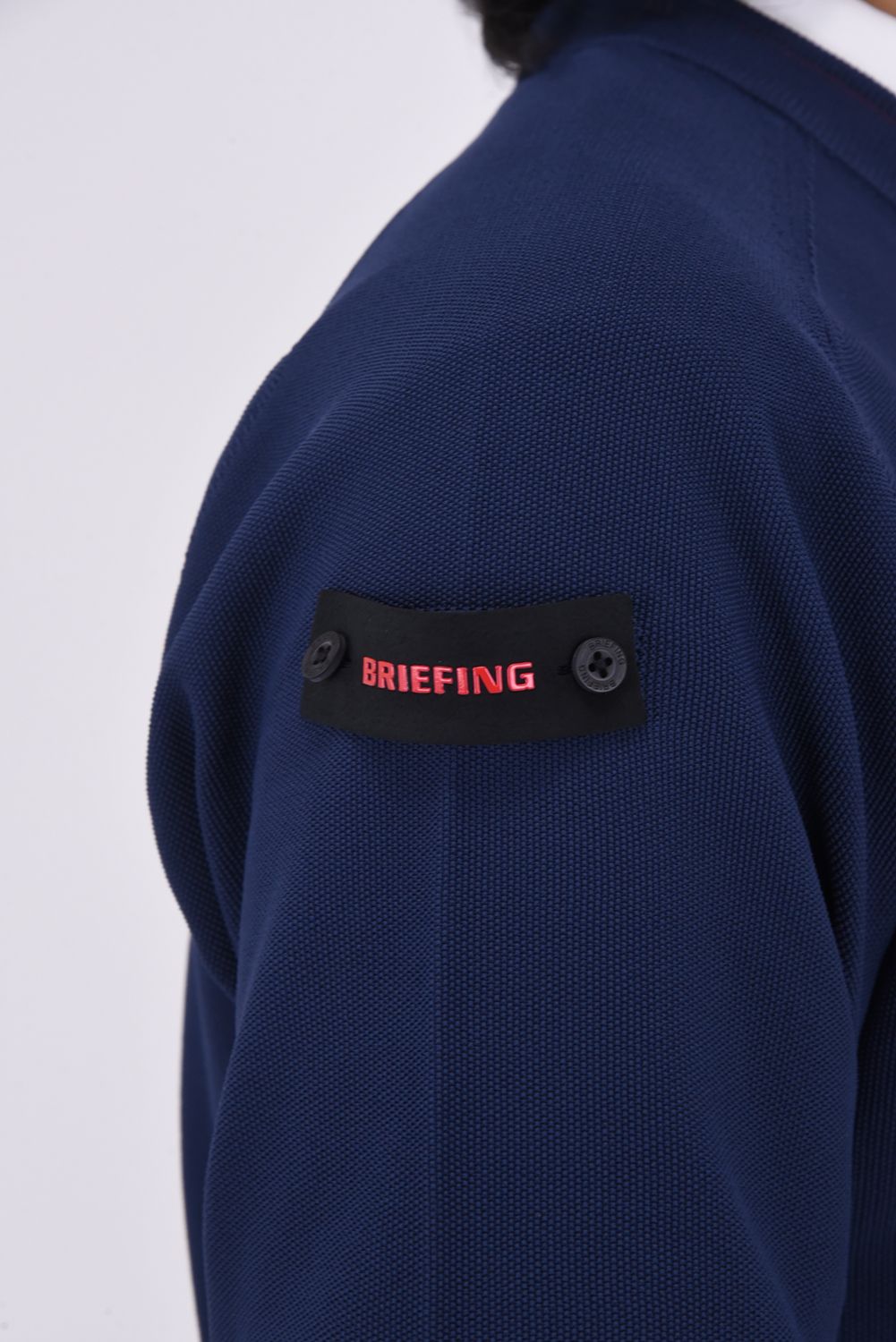 MEN'S WR CREWNECK KNIT / バックロゴ 超撥水糸 クルーネックニット (ネイビー)