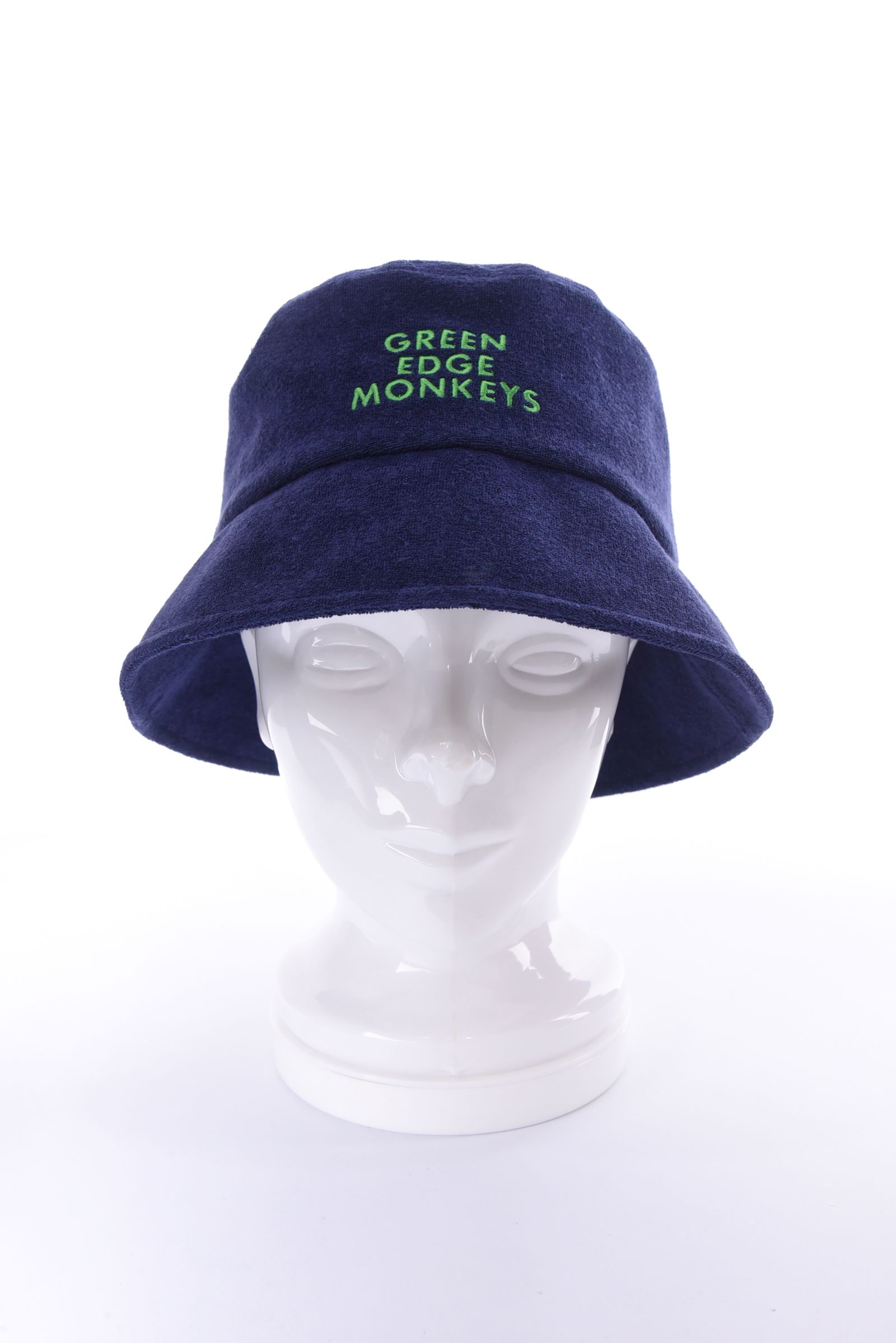【26SS】 BUCKET HAT / パイル生地 ブランドロゴ刺繍 バケットハット (ネイビー)