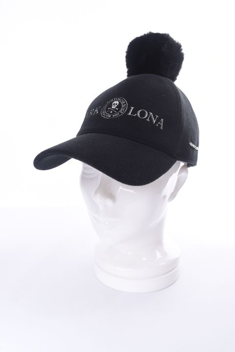 【レディース】ATLANTRIS SPARKLE POM CAP / エコファー梵天 キャップ (ブラック)
