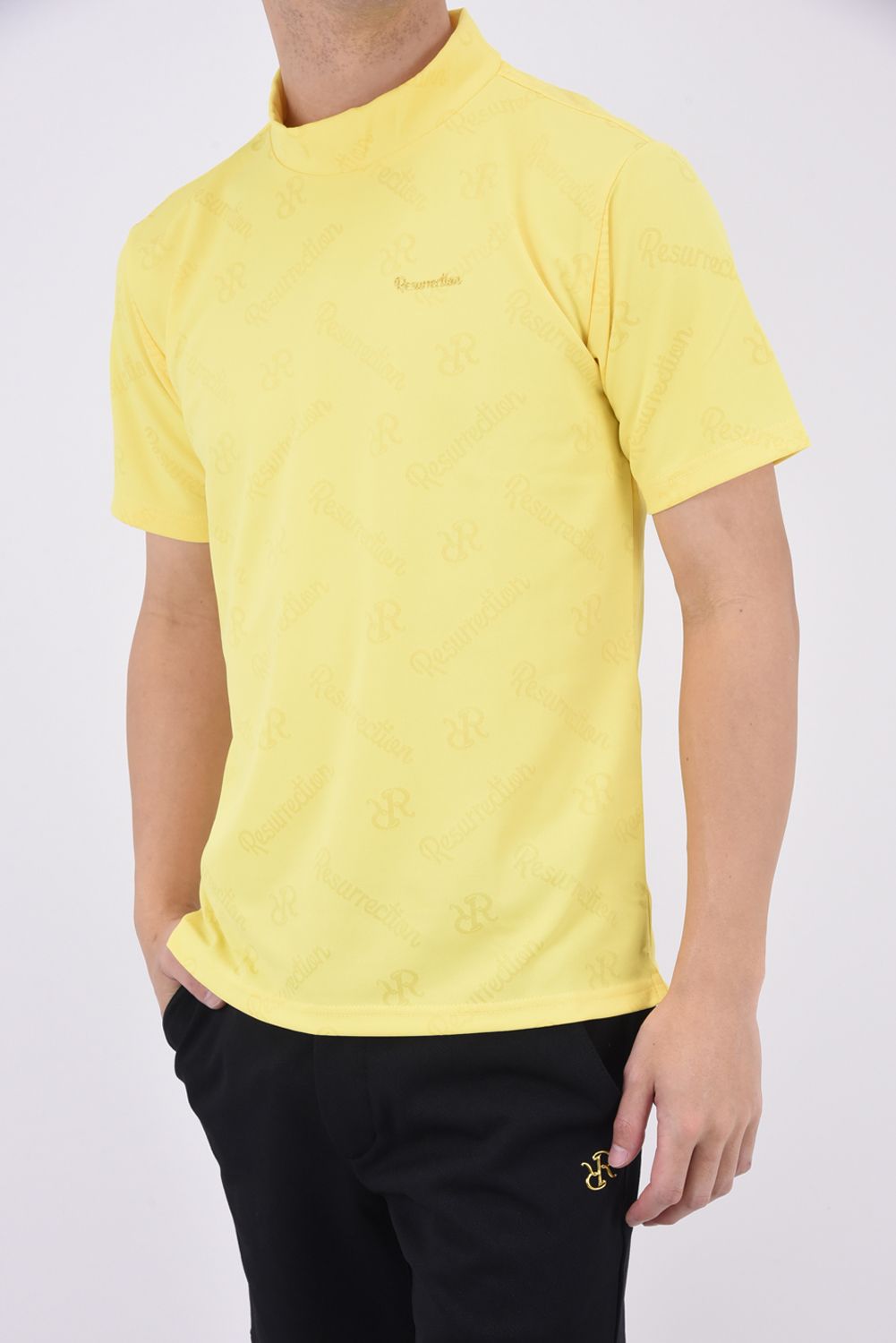 Resurrection モックネック イエロー Mサイズ シャツ Resurrection モックネック イエロー Mサイズ シャツ