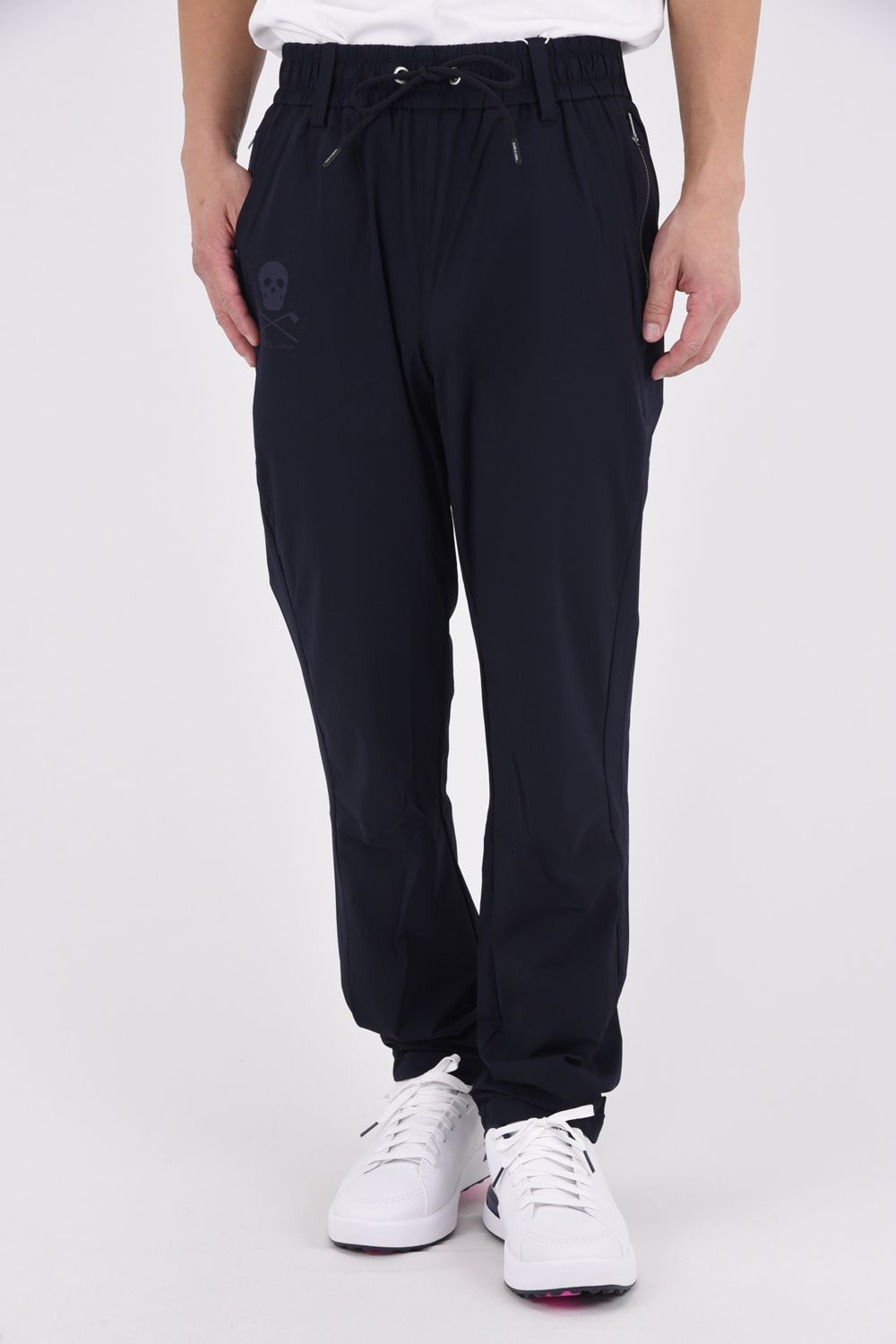 【26SS】 ROGUE AIRFLOW TECH PANTS / 高機能ナイロン パンチングスカルロゴ テクニカルロングパンツ (ネイビー)