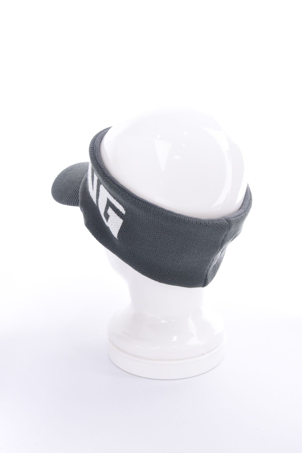 KNIT VISOR / ブランドロゴジャカード ニットサンバイザー (グレー)