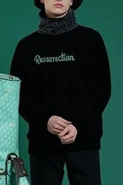 【25AW】 AIR SHUT MALL YARN HIGH NECK KNIT / エアシャット モールヤーン ハイネック ニット (ブラック)*