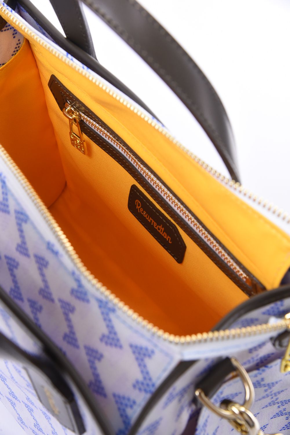 【26SS】  LANIUS SQUARE MINI (ラニウス スクエア ミニ) / ブランドオリジナルテキスタイル カートバッグ （アクア）