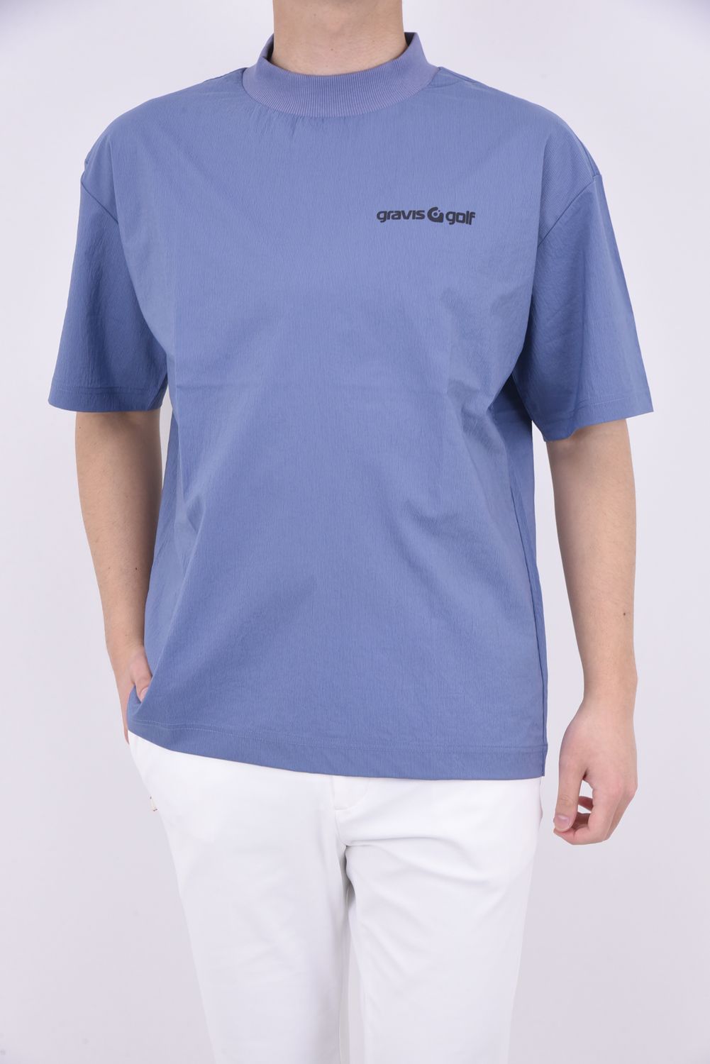 gravis golf - FREEDOM MOCK NECK TEE / ロゴプリント ストレッチ