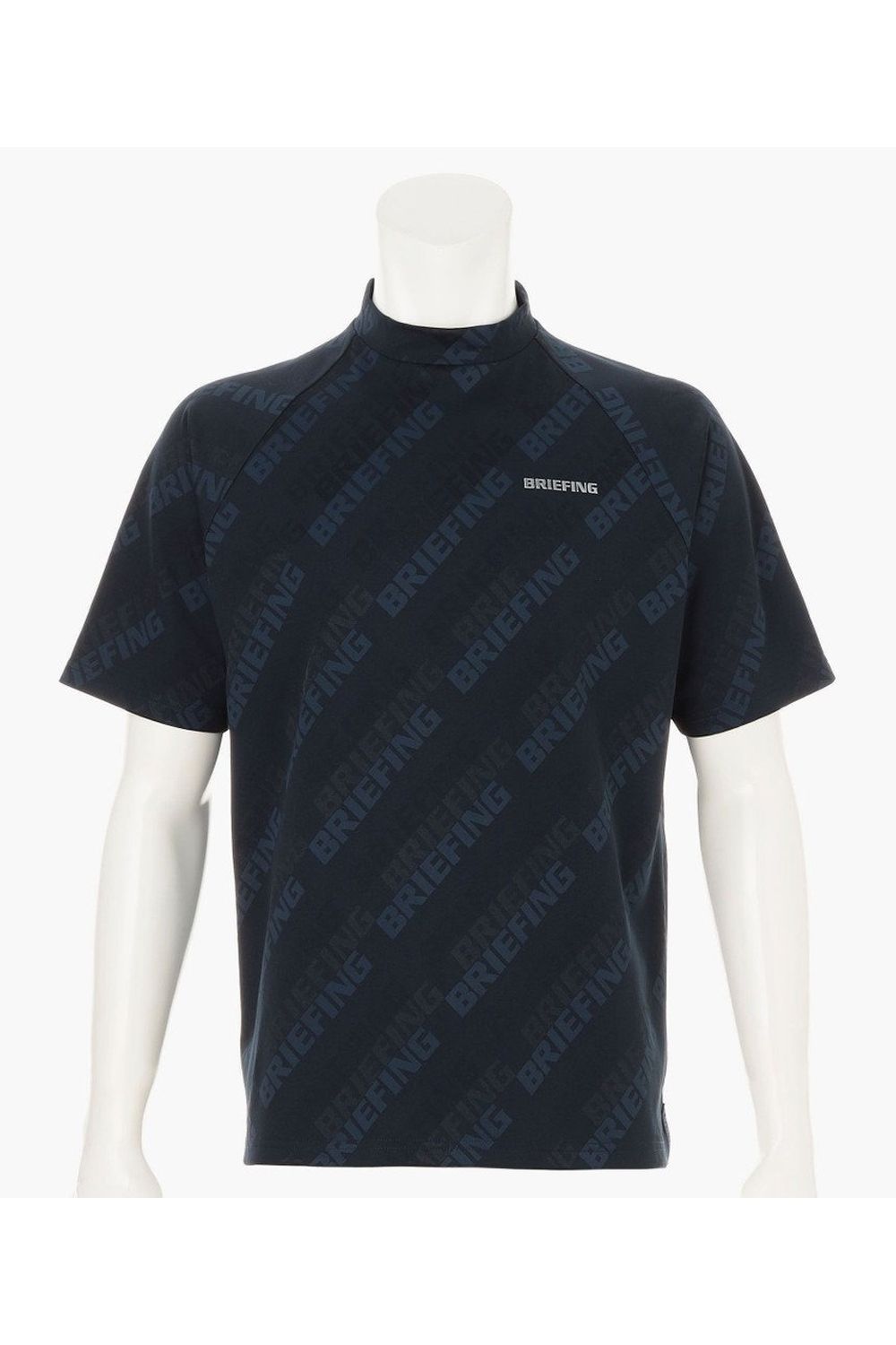 【26SS】 MEN'S SHADOW LOGO JQ HIGHNECK RF / バイアスロゴジャカード リラックスフィット モックネックTシャツ (ネイビー)