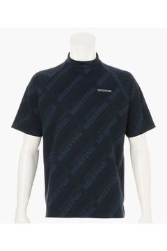 【26SS】 MEN'S SHADOW LOGO JQ HIGHNECK RF / バイアスロゴジャカード リラックスフィット モックネックTシャツ (ネイビー)