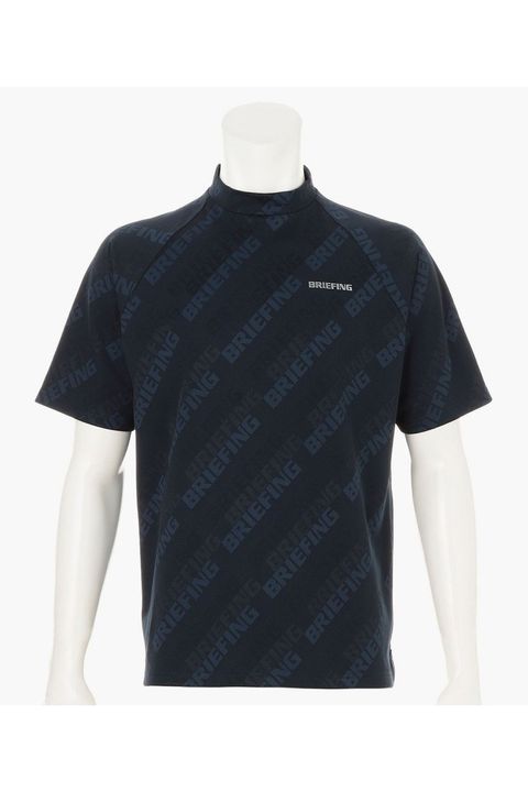 【26SS】 MEN'S SHADOW LOGO JQ HIGHNECK RF / バイアスロゴジャカード リラックスフィット モックネックTシャツ (ネイビー)