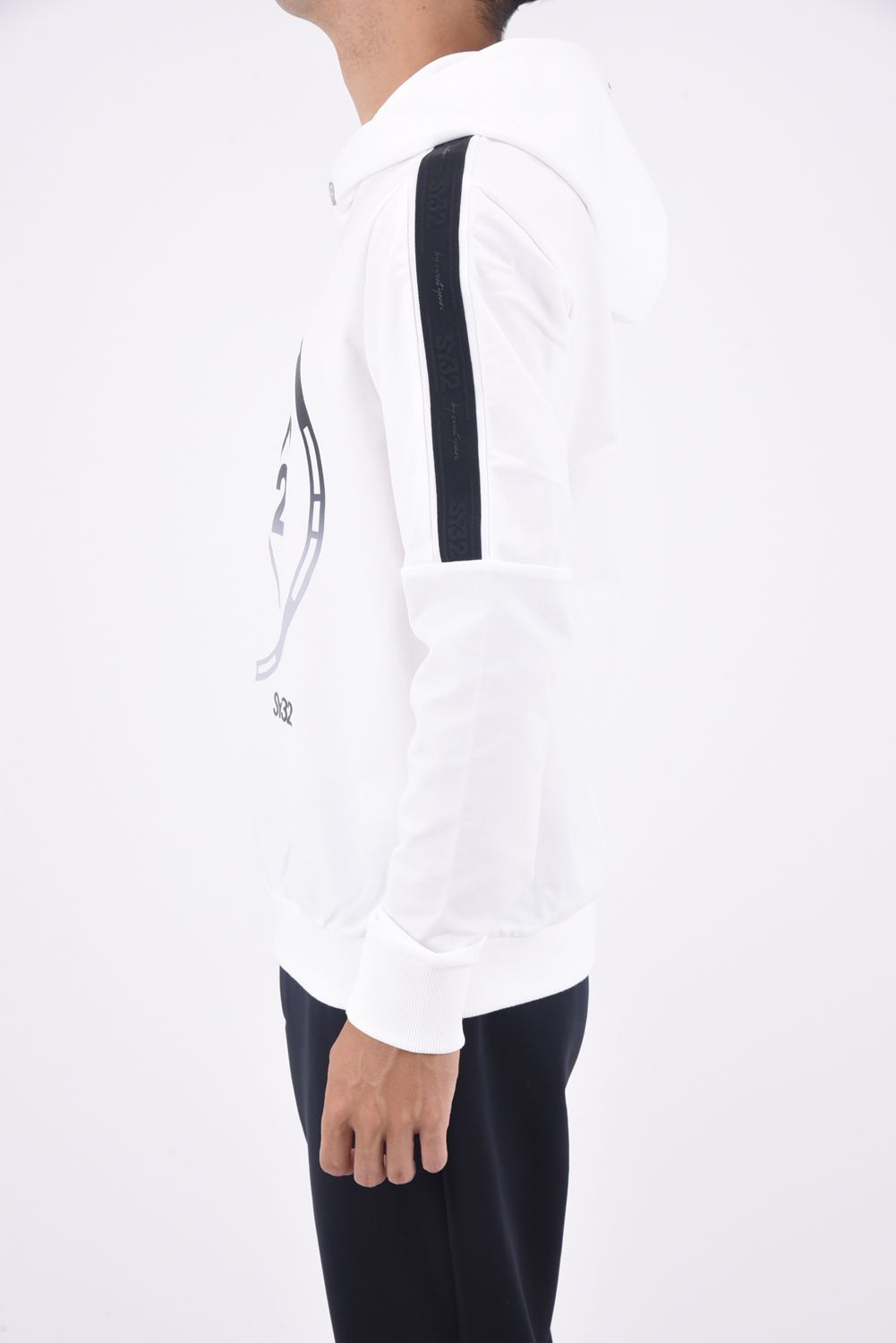 DRY STRETCH HOODIE / グラデーションプリントロゴ ストレッチ フーディー (ホワイト)*