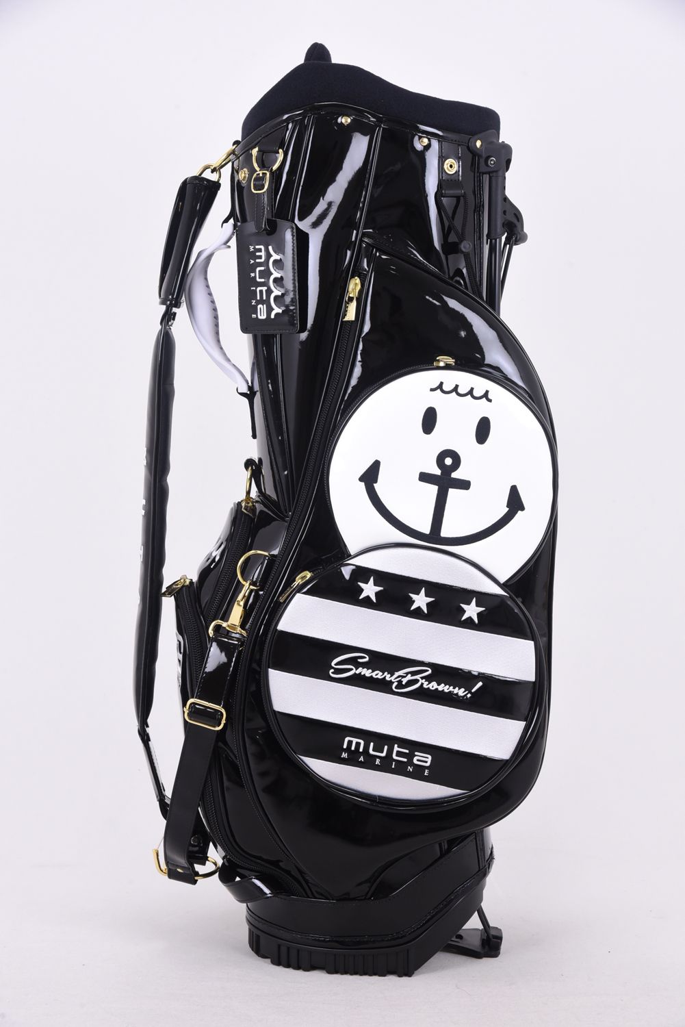 muta - CADDY BAG / エナメルスタンド8キャディバッグ ネイビー | GOSSIP GOLF