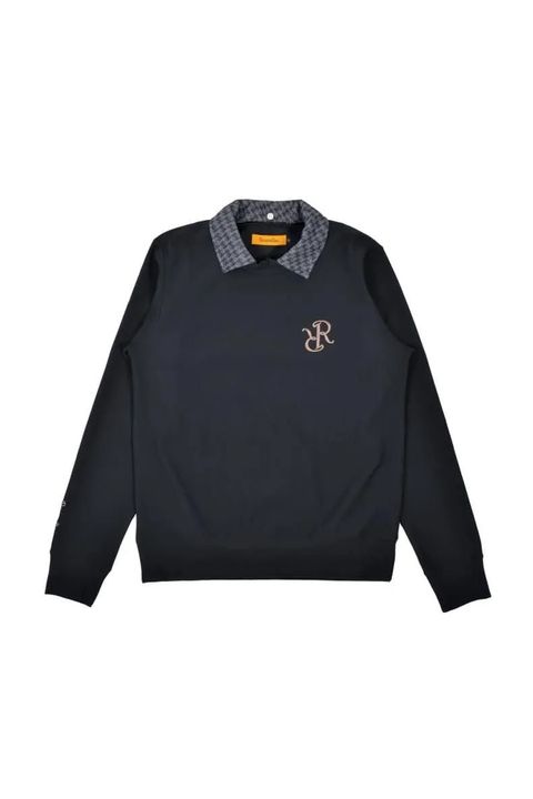 【26AW】【レディース】 DETACHABLE COLLAR SWEAT / 付け襟仕様 RRロゴ刺繍 2WAYスウェット (ブラック)*