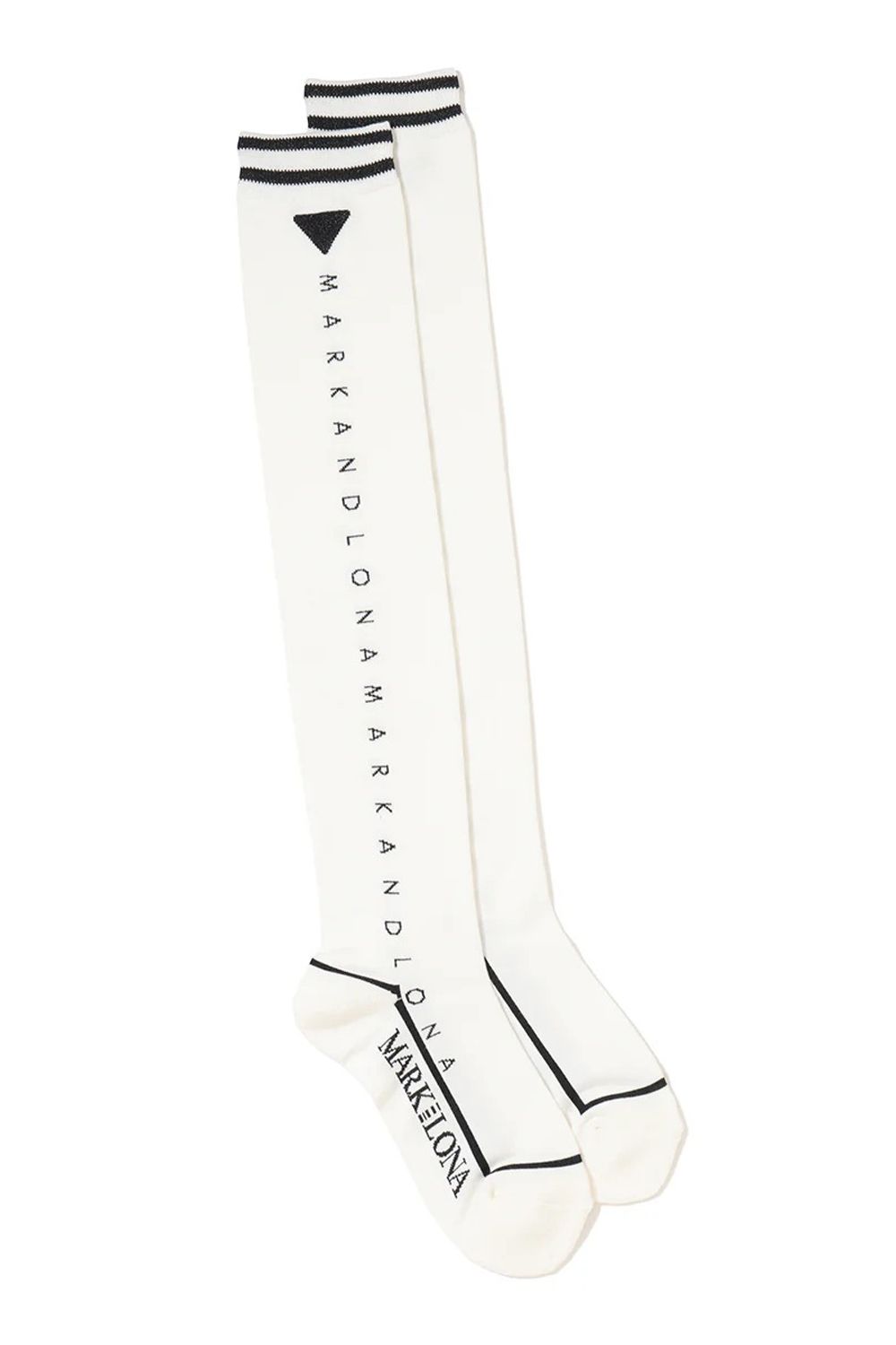 【26SS】【CODE COLLECTION】【レディース】 TOSX / ジャパンメイド レターグラフィック オーバーニーソックス (ホワイト)