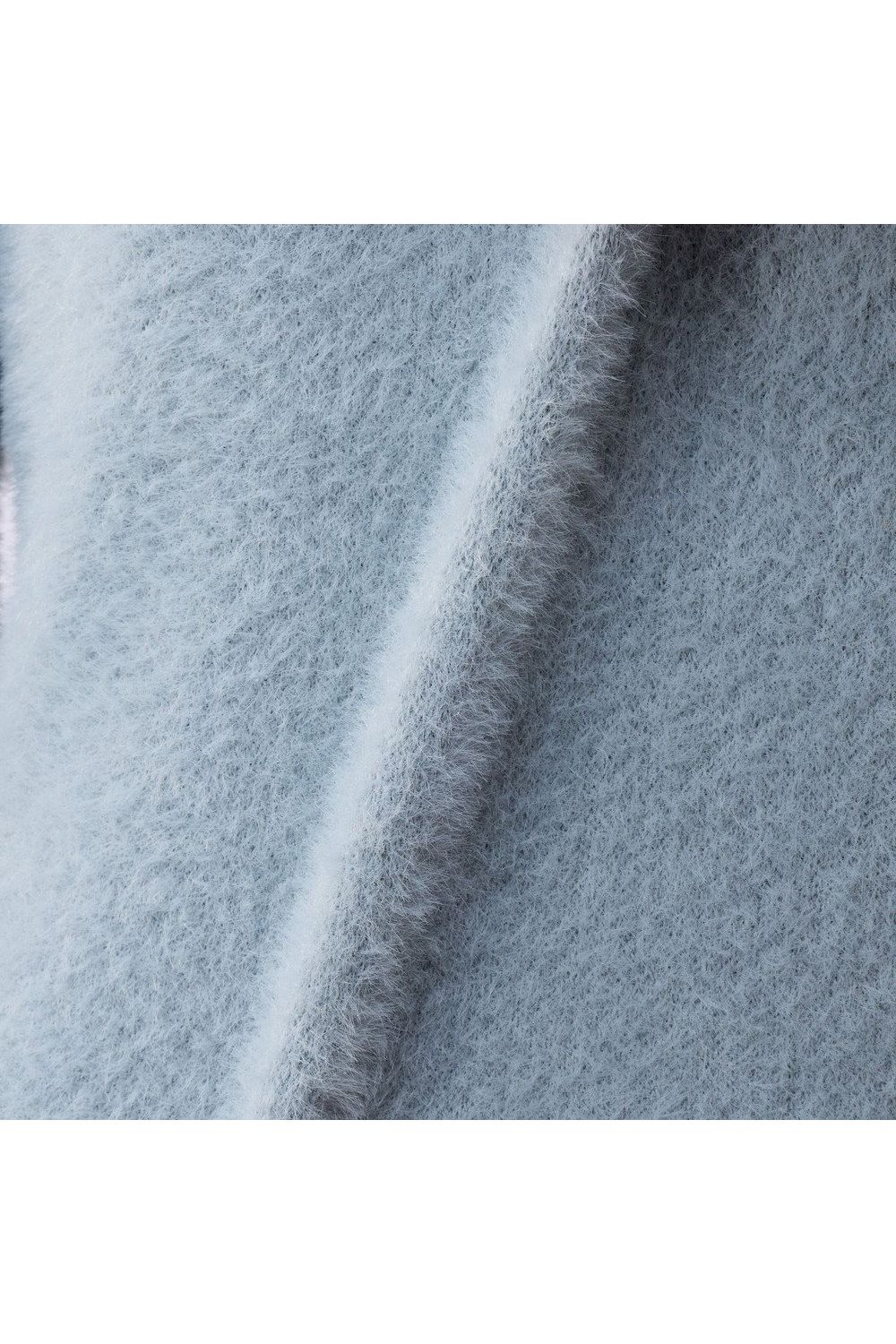 【26AW】【レディース】 WOMEN’S SHAGGY KNIT TURTLENECK / ブランドロゴ タートルネック シャギーニット (サックス)