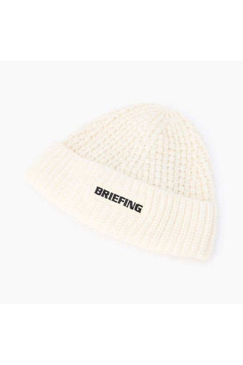 MEN’S WR WOOL BEANIE / ウール混 ボックスロゴ ニットビーニー (アイボリー)