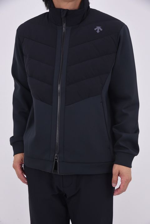 【25AW】 防風ハイブリッドダウンジャケット (ブラック)