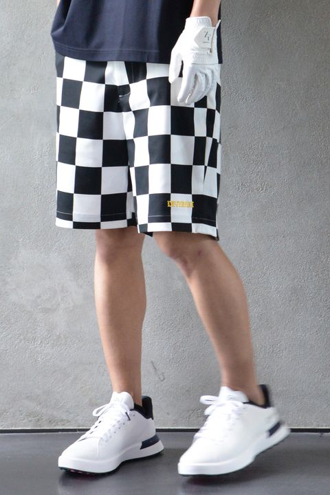 【26SS】 DVG CHECK MATE HALF PANTS / チェッカー ショートパンツ (ブラック)