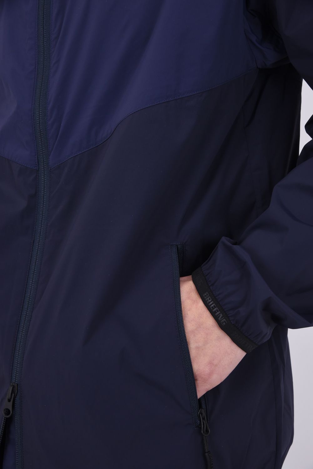【11日11:59まで20%OFF】【26SS】 MEN'S BI-COLOR WIND BLOUSON / バイカラー スタンドカラーブルゾン (ネイビー)