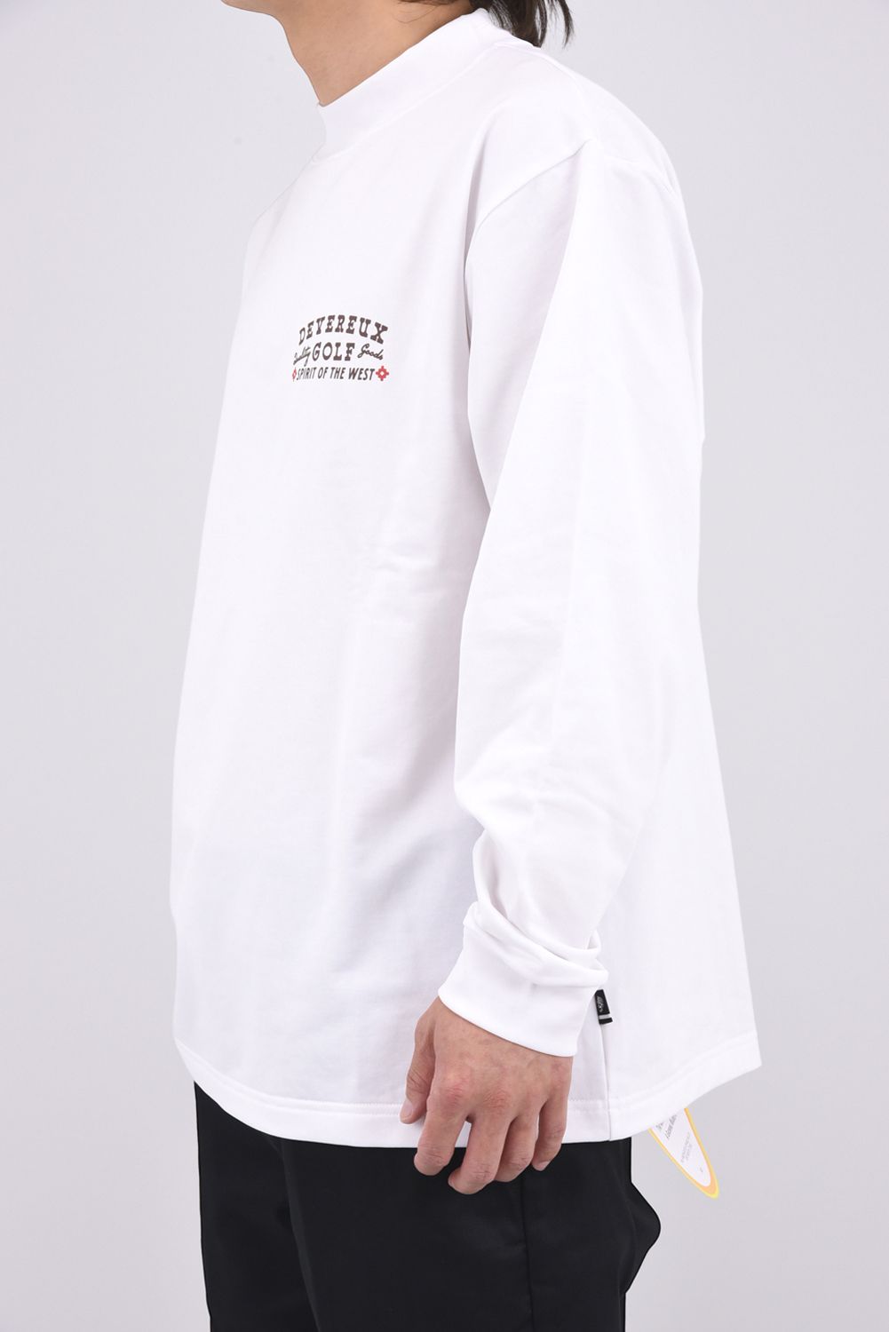 【26AW】 DVG spirit of the West MOCK TEE / バックプリント 長袖モックネックTシャツ (ホワイト)