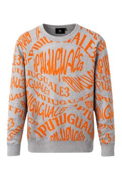 【26AW】 Melting LetterJacquard Knit Crew / ジャガード ニット (グレー) (10月入荷予定)