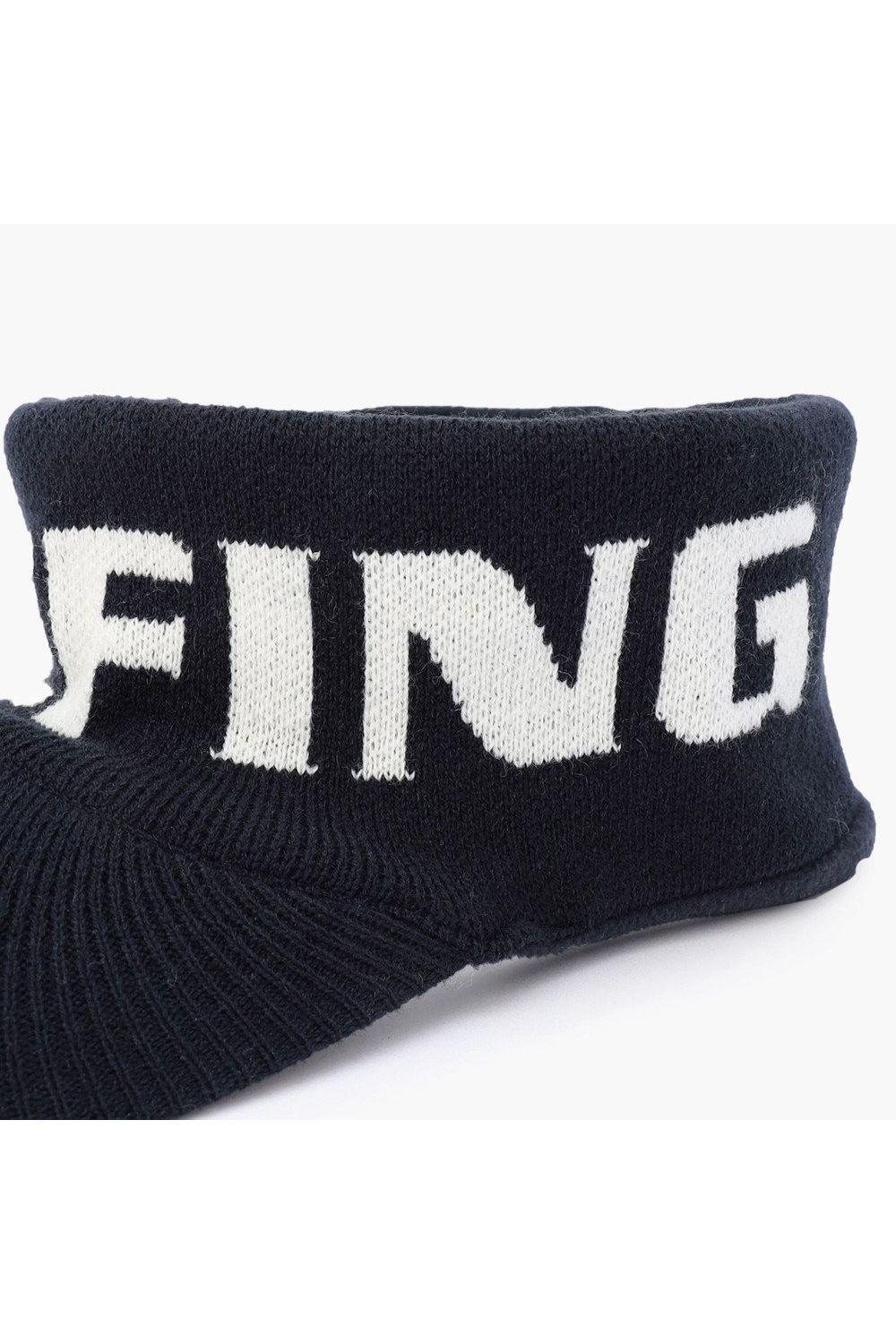 KNIT VISOR / ブランドロゴジャカード ニットサンバイザー (ネイビー)