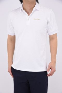 【25SS】 MENS GM JACQUARD POLO / オリジナルテキスタイルジャガード ポロシャツ (ホワイト)