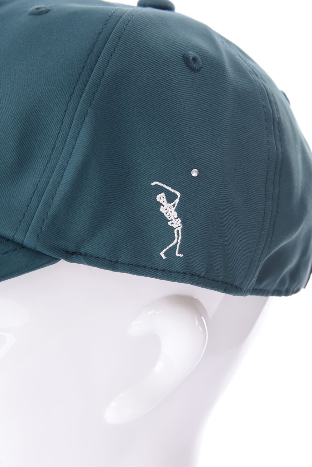 【26SS】 IRON SKULL CRYSTAL ACCENT CAP / アイアンスカル ブランドロゴ刺繍 ベースボールキャップ (グリーン)