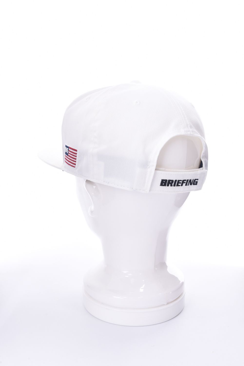MENS BASIC FLAT VISOR CAP / ブランドロゴ ベーシック フラットキャップ ホワイト