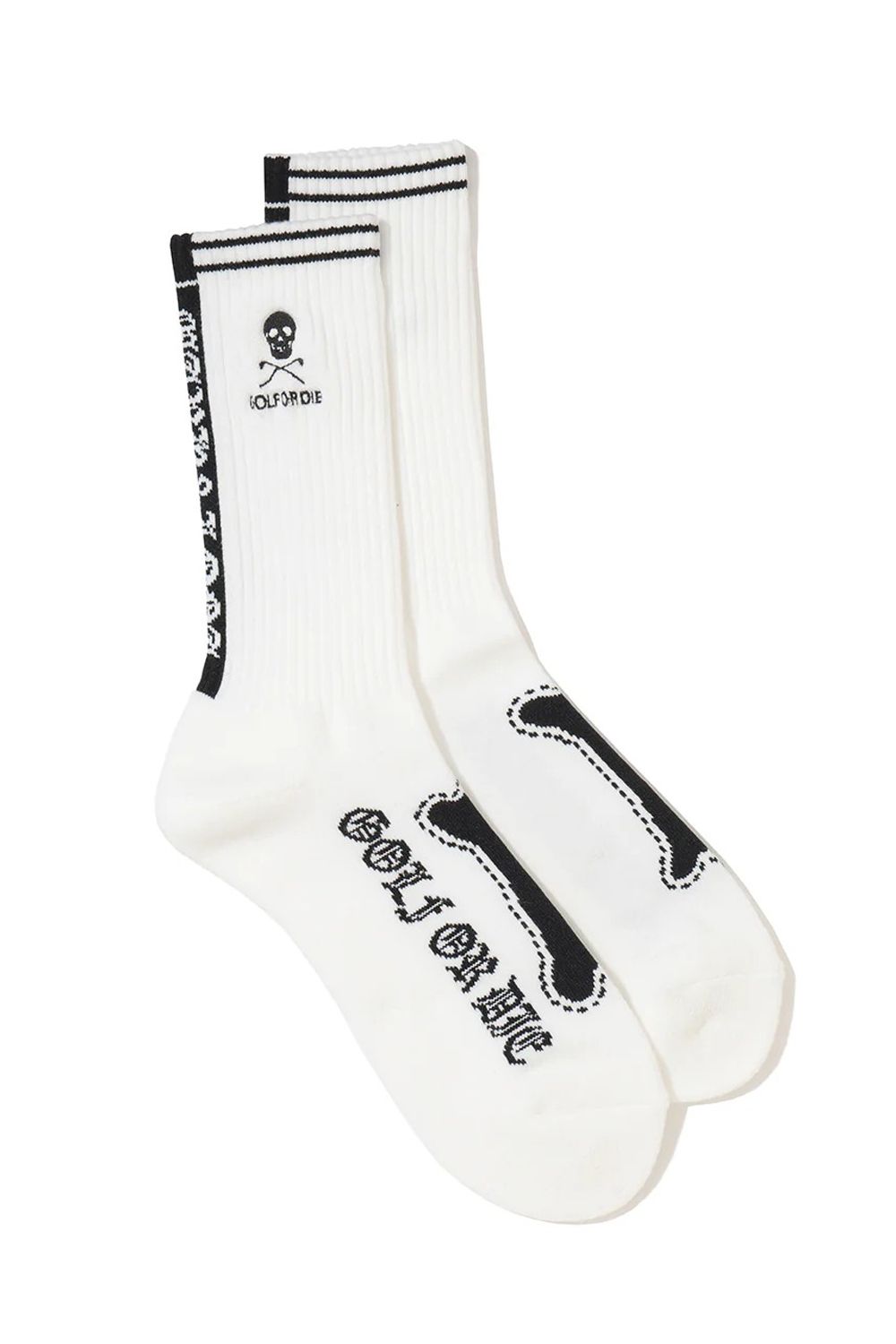 【2026SS 木村拓哉さん着用 VOL.6】 BONES CREW SOCKS / ボーングラフィック クルーソックス (ホワイト)