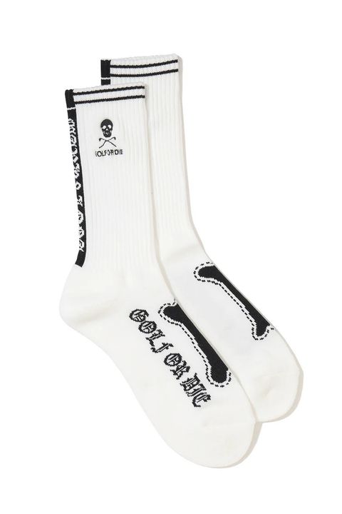 【2026SS 木村拓哉さん着用 VOL.6】 BONES CREW SOCKS / ボーングラフィック クルーソックス (ホワイト)