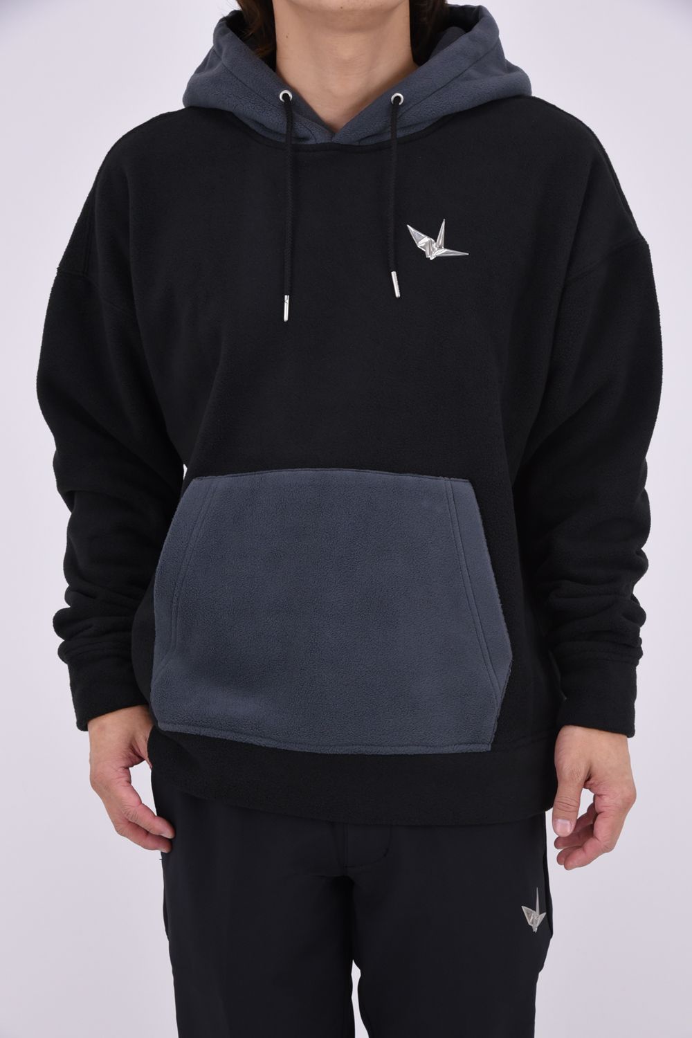 【26AW】 Fleece Hoodie / ツートーン フリースパーカー (ブラック)