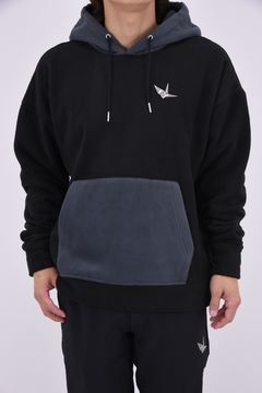 【26AW】 Fleece Hoodie / ツートーン フリースパーカー (ブラック)