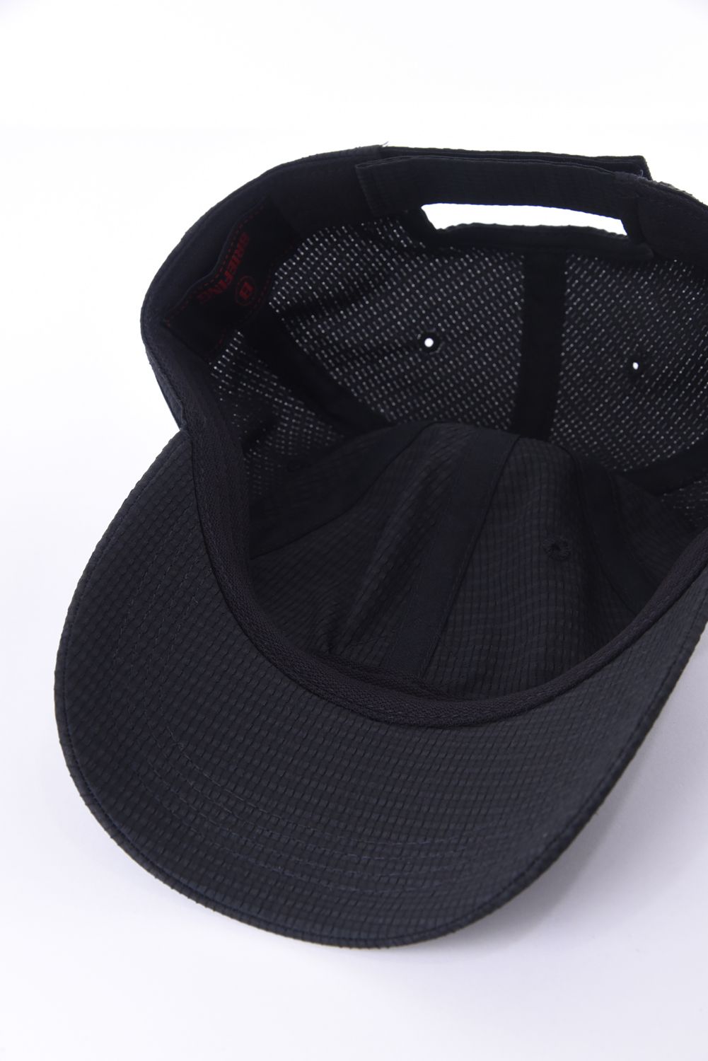 【26SS】 MEN’S SEERSUCKER CAP / シアサッカー ダイヤモンドロゴ キャップ (ブラック)