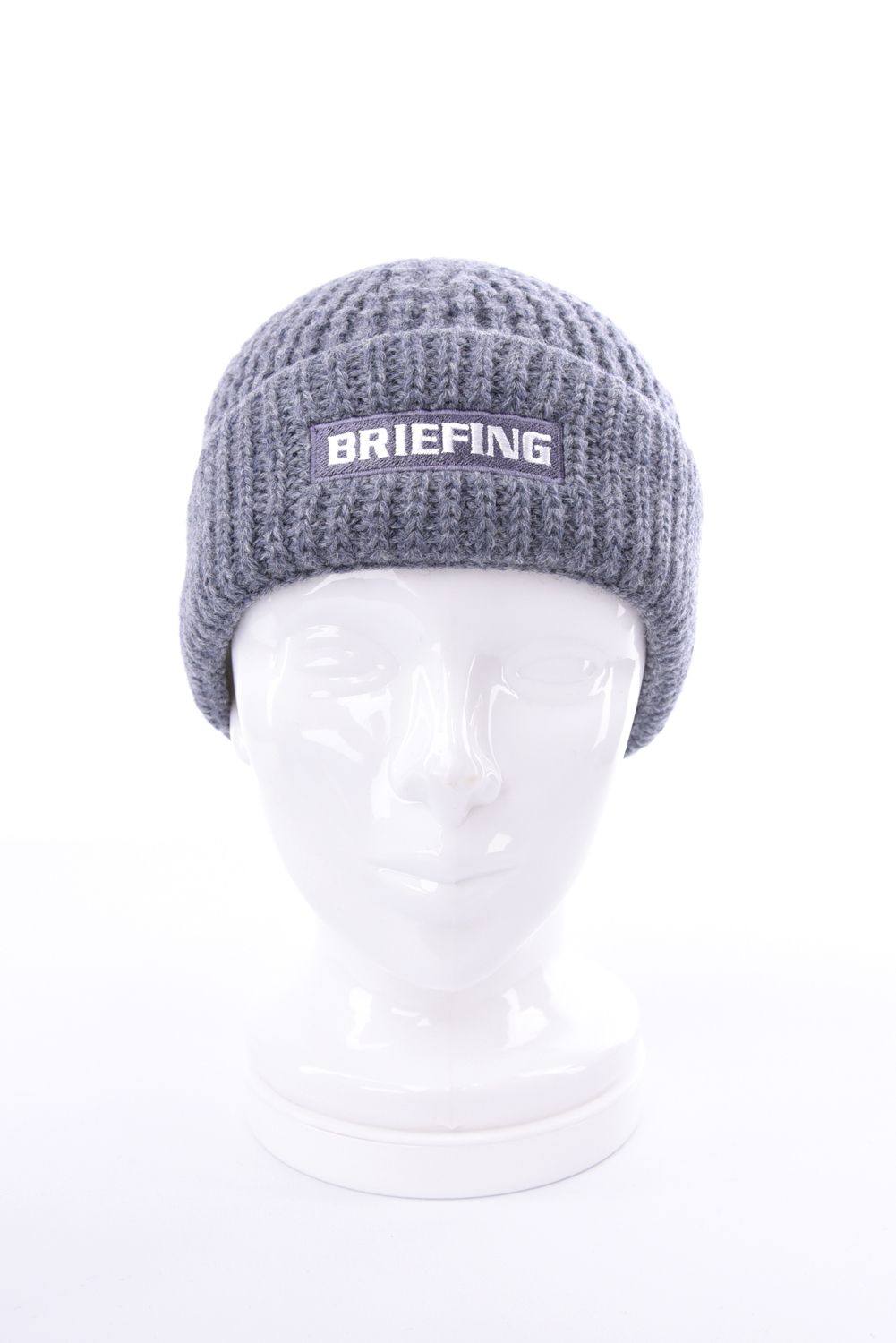 【26AW】 MEN’S WR WOOL KNIT BEANIE / ブランドロゴパッチ リブ編みニットビーニー (グレー)